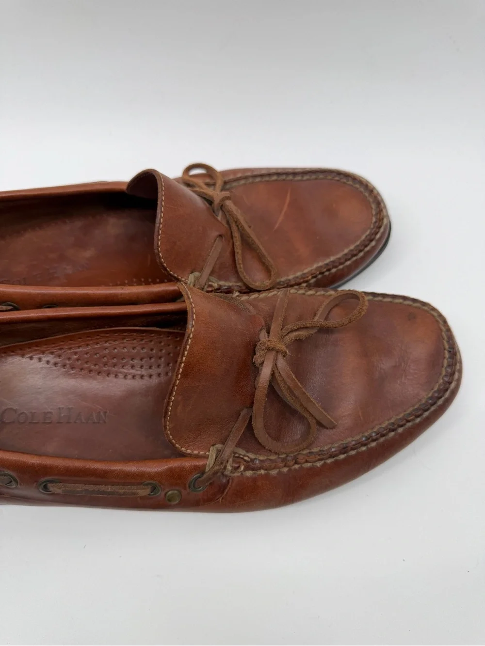 Cole Haan Men’s Tan Leather Moccasin Loafers